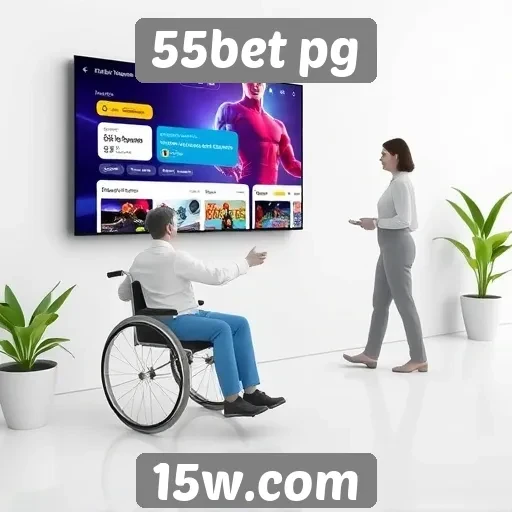 Acessibilidade e interface do site 55bet pg