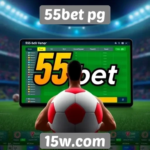 Interface intuitiva do 55bet pg para apostas online